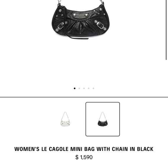 WOMEN'S LE CAGOLE MINI BAG WITH CHAIN IN ORANGE - Picture 3 of 3